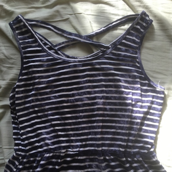 Tie dye and white striped soft sundress - Picture 2 of 5